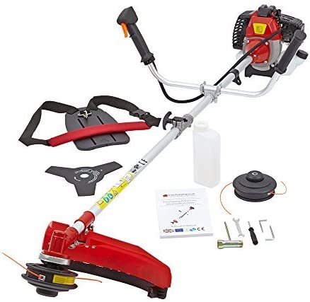 51EyLZmEQrL._AC_.jpg Trueshopping® Débroussailleuse coupe bordure à essence 52 cc 2,2 kW/3 HP – Image 1